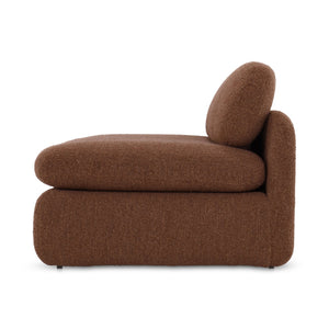 Moe's Home Scout Sofa - Retro-inspired Bouclé Elegance With Curved Design And Plush Comfort For Modern Living Brown Upholstery, Polyester 86% Acrylic 7% Wool 7%.,Frame, Mdf,Plywood,Pine Fo-1008-03