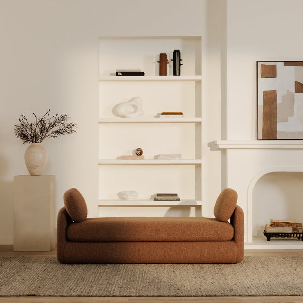 Moe's Home Scout Daybed – Retro-inspired Bouclé Comfort With Soft Curved Design Perfect For Modern Spaces Brown Upholstery,
Polyester 86% Acrylic 7% Wool 7%.,Frame, Mdf,Plywood,Pine Fo-1009-03