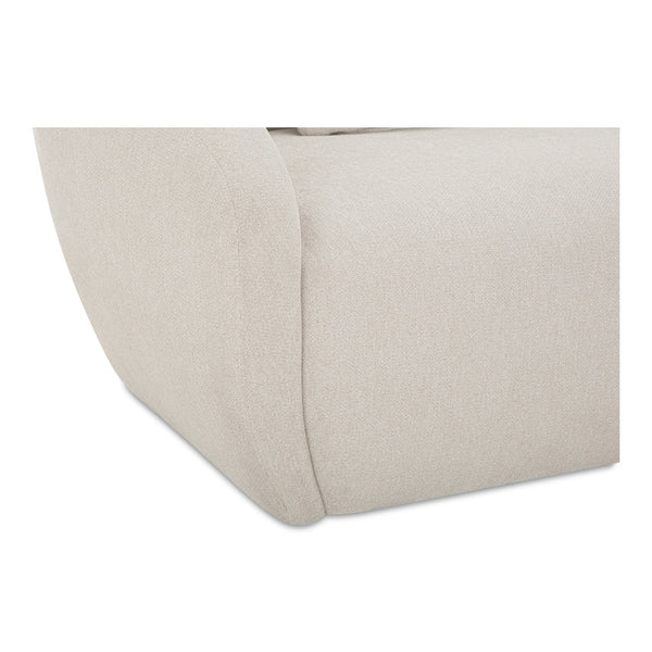 Moe's Home Amelia Modular Sectional Sofa – Cozy, Eco-friendly Design With Supportive Backrest & Lumbar Cushion White Upholstery, 100% Recycled Polyester,Frame, Mdf,Plywood,Pine Fo-1010-18