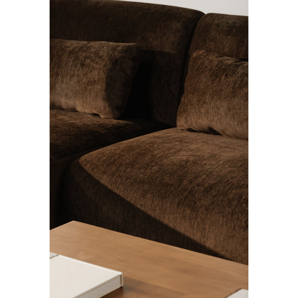 Moe's Home Amelia Modular Sectional Sofa – Cozy, Eco-friendly Design With Supportive Backrest & Lumbar Cushion Brown Upholstery, 100% Polyester,Frame, Mdf,Plywood,Pine Fo-1011-20