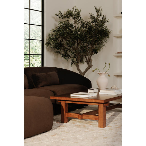 Moe's Home Amelia Modular Sectional Sofa – Cozy, Eco-friendly Design With Supportive Backrest & Lumbar Cushion Brown Upholstery, 100% Polyester,Frame, Mdf,Plywood,Pine Fo-1011-20