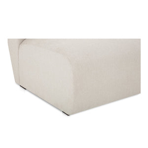 Moe's Home Amelia Modular Sectional Sofa – Cozy, Eco-friendly Design With Supportive Backrest & Lumbar Cushion White Upholstery, 100% Recycled Polyester,Frame, Mdf,Plywood,Pine Fo-1012-18