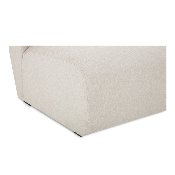 Moe's Home Amelia Modular Sectional Sofa – Cozy, Eco-friendly Design With Supportive Backrest & Lumbar Cushion White Upholstery, 100% Recycled Polyester,Frame, Mdf,Plywood,Pine Fo-1012-18