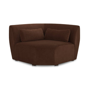 Moe's Home Amelia Modular Sectional Sofa – Cozy, Eco-friendly Design With Supportive Backrest & Lumbar Cushion Brown Upholstery, 100% Polyester,Frame, Mdf,Plywood,Pine Fo-1013-03