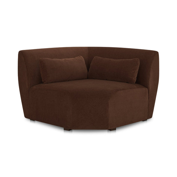 Moe's Home Amelia Modular Sectional Sofa – Cozy, Eco-friendly Design With Supportive Backrest & Lumbar Cushion Brown Upholstery, 100% Polyester,Frame, Mdf,Plywood,Pine Fo-1013-03