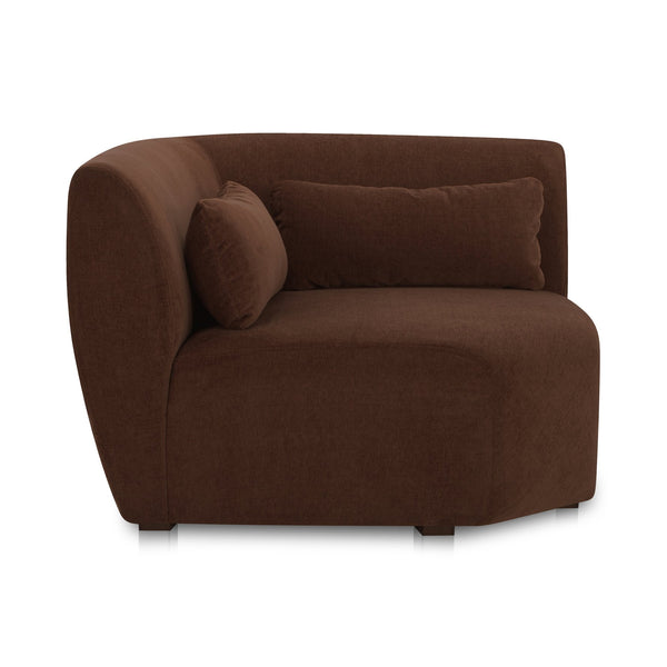 Moe's Home Amelia Modular Sectional Sofa – Cozy, Eco-friendly Design With Supportive Backrest & Lumbar Cushion Brown Upholstery, 100% Polyester,Frame, Mdf,Plywood,Pine Fo-1013-03