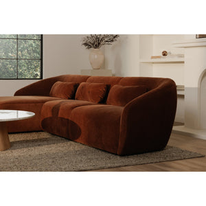 Moe's Home Amelia Modular Sectional Sofa – Cozy, Eco-friendly Design With Supportive Backrest & Lumbar Cushion Brown Upholstery, 100% Polyester,Frame, Mdf,Plywood,Pine Fo-1014-03