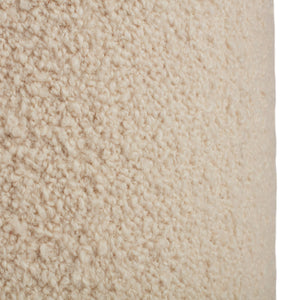 Jaipur Living Jaipur Living Boucle Wool Cylinder Pouf Shearling Texture Modern Minimalist Accent POF100544