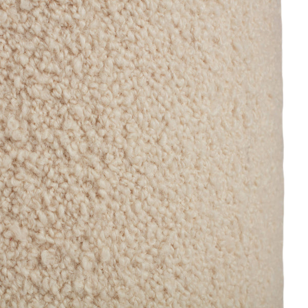Jaipur Living Jaipur Living Boucle Wool Cylinder Pouf Shearling Texture Modern Minimalist Accent POF100544
