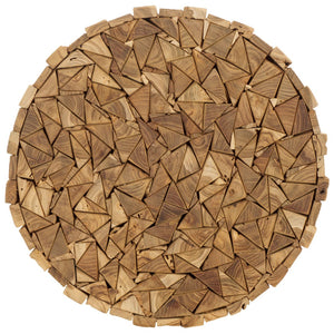 Safavieh Richmond Rustic Round End Table - Reclaimed Teak With Butcher-Block Design For Stylish Spaces FOX1002A