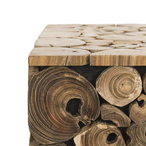 Safavieh Jefferson Rustic Stool - Versatile Reclaimed Teak Accent, Eco-Friendly, No Assembly, Light Oak Finish FOX1004A