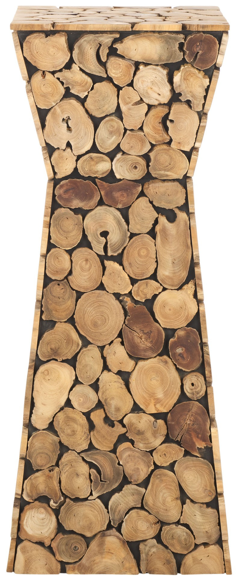 Safavieh Jefferson Stand - Handcrafted Elongated Hourglass Table With Reclaimed Teak, Rustic Elegance & Style FOX1005A