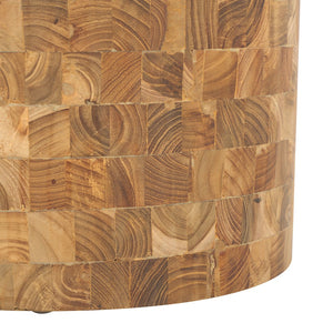 Safavieh Tioga Stool - Chic Geometric Accent In Reclaimed Teak With Light Maple Finish For Modern Spaces FOX1006A