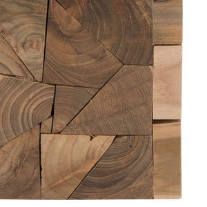 Safavieh Forbes Teak Square Stool - Handcrafted Reclaimed Wood Accent Table For Stylish Living Spaces FOX1007A