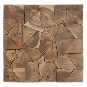 Safavieh Forbes Teak Square Stool - Handcrafted Reclaimed Wood Accent Table For Stylish Living Spaces FOX1007A