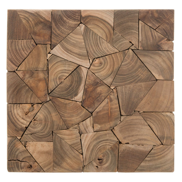 Safavieh Forbes Teak Square Stool - Handcrafted Reclaimed Wood Accent Table For Stylish Living Spaces FOX1007A