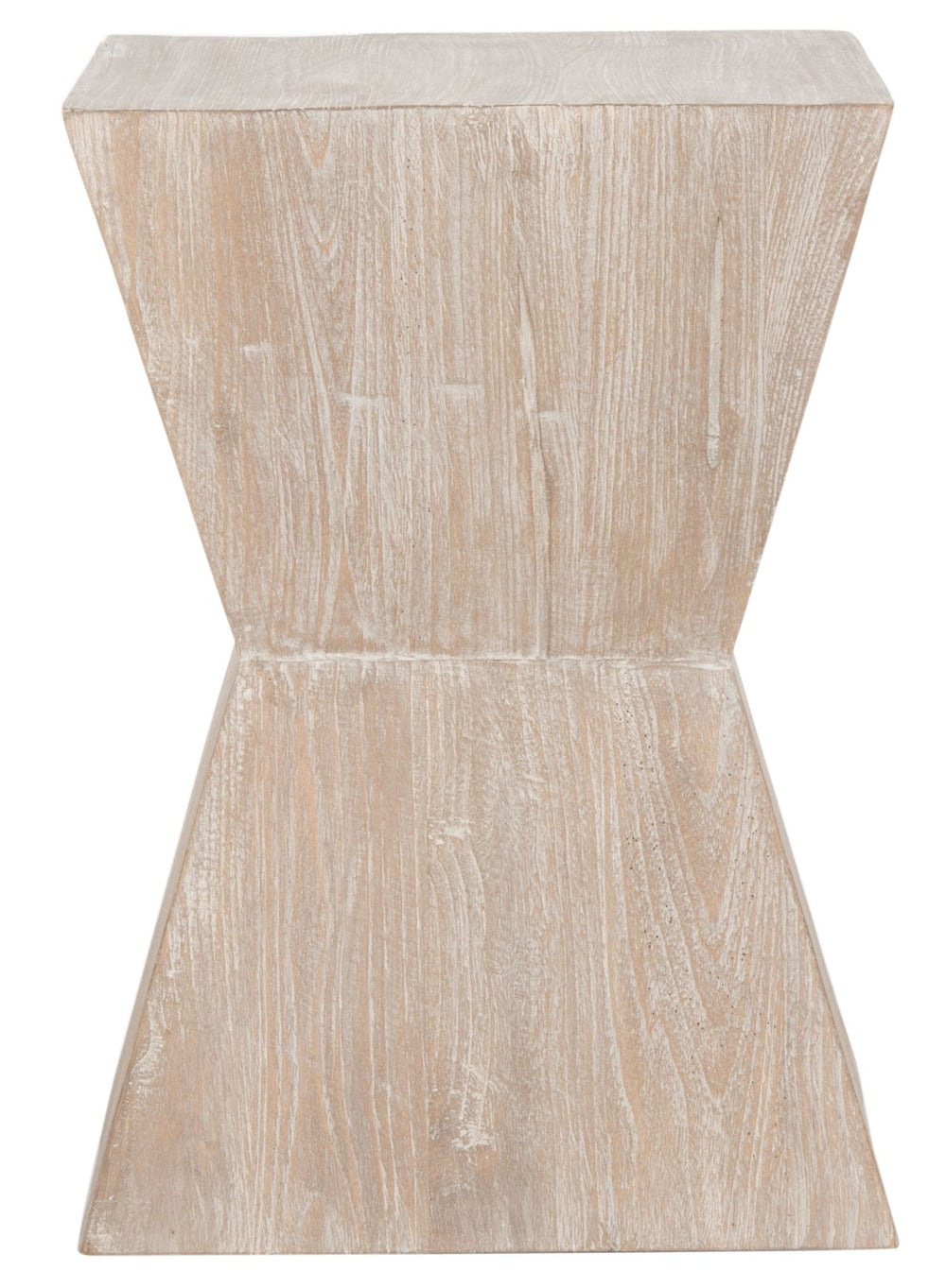 Safavieh Natak Curved Oak Side Table - Sculptural Accent For Modern & Rustic Spaces, Perfect Nightstand Option FOX1009A