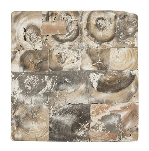 Safavieh Pecos Stool - Hand-Carved Whitewashed Accent For Sustainable Interiors, Multi-Functional Decor Piece FOX1012A