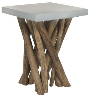Safavieh Hartwick Organic Teak Branch Side Table - Modern Accent Table For Living Room Or Bedroom Decor Grey FOX1019B