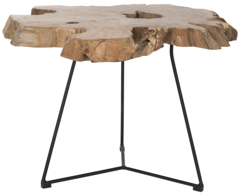 Safavieh Babylon Coffee Table - Rustic Charm Meets Modern Design With Unique Wood Top & Minimalist Base FOX1022A