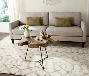 Safavieh Babylon Coffee Table - Rustic Charm Meets Modern Design With Unique Wood Top & Minimalist Base FOX1022A