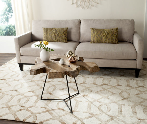 Safavieh Babylon Coffee Table - Rustic Charm Meets Modern Design With Unique Wood Top & Minimalist Base FOX1022A