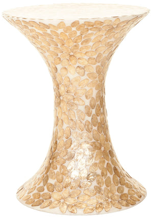Safavieh Caterina Accent Table - Sculptural Hourglass Design With Capiz Shell Detail For Elegant Interiors FOX1502A