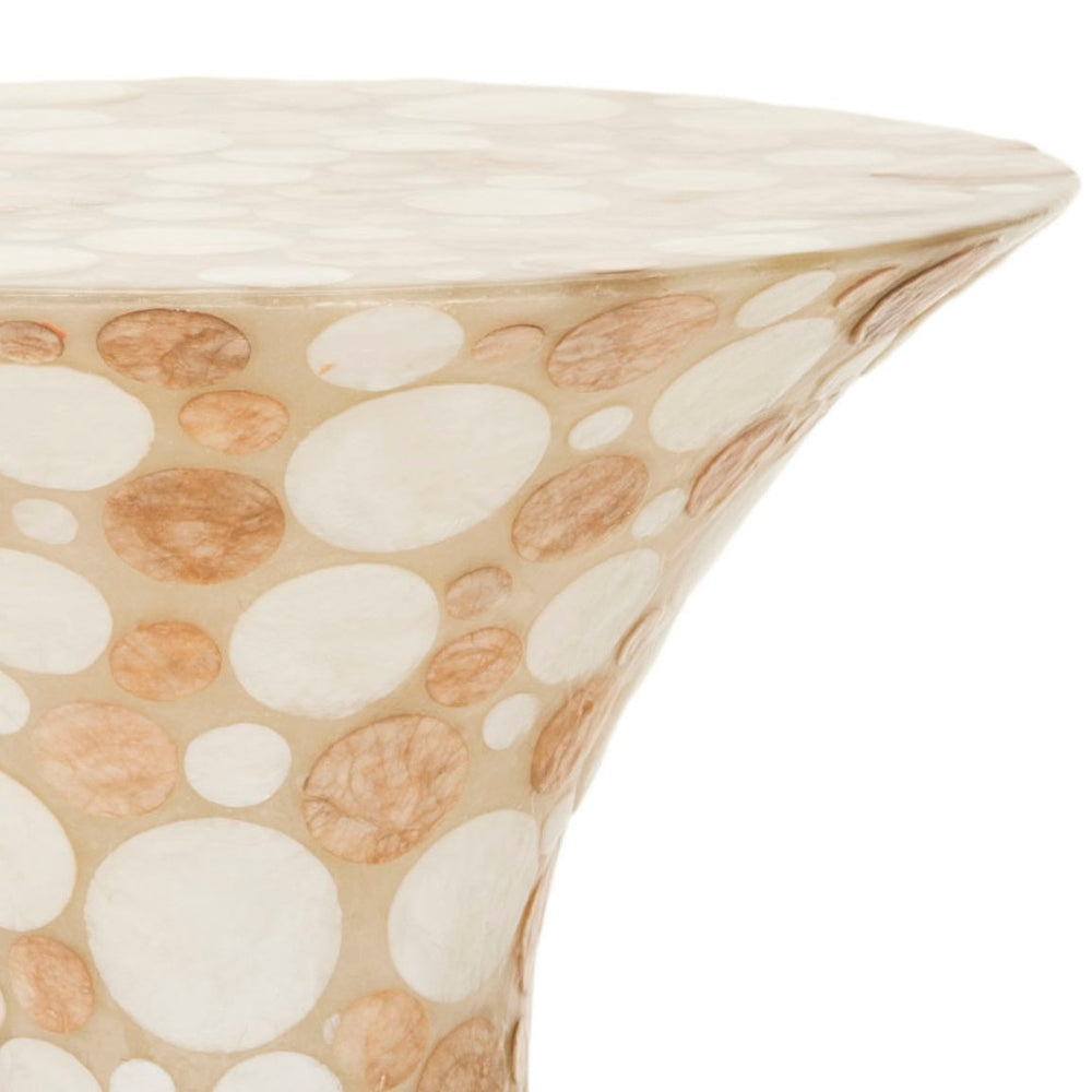 Safavieh Lucia Accent Table - Coastal Elegance With Hourglass Design & Capiz Shell Detail For Any Space FOX1506A