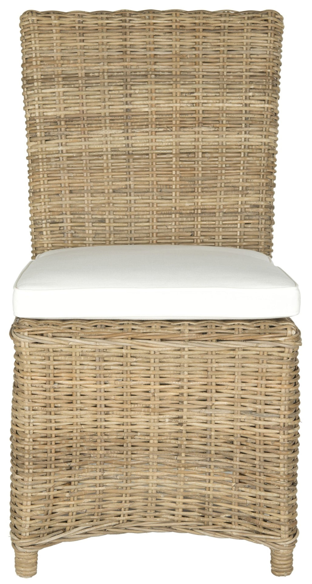Safavieh SEBESI Side Chairs - Natural Rattan Dining Chairs for Cozy and Stylish Interiors - Ergonomic Design FOX1600A-SET2