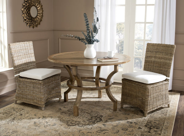 Safavieh SEBESI Side Chairs - Natural Rattan Dining Chairs for Cozy and Stylish Interiors - Ergonomic Design FOX1600A-SET2