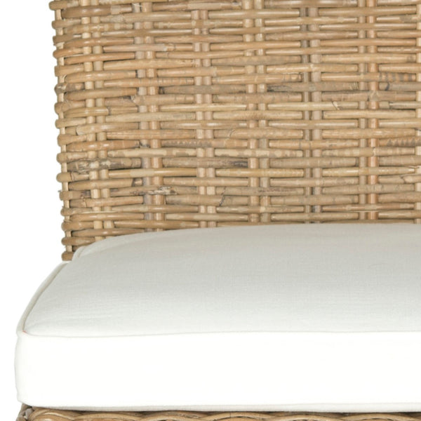 Safavieh SEBESI Side Chairs - Natural Rattan Dining Chairs for Cozy and Stylish Interiors - Ergonomic Design FOX1600A-SET2