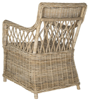 Safavieh Hinaku Rattan Arm Chair - Timeless Elegance For Living Rooms, Sunrooms, And Cozy Outdoor Spaces FOX1603A