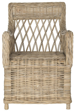 Safavieh Hinaku Rattan Arm Chair - Timeless Elegance For Living Rooms, Sunrooms, And Cozy Outdoor Spaces FOX1603A