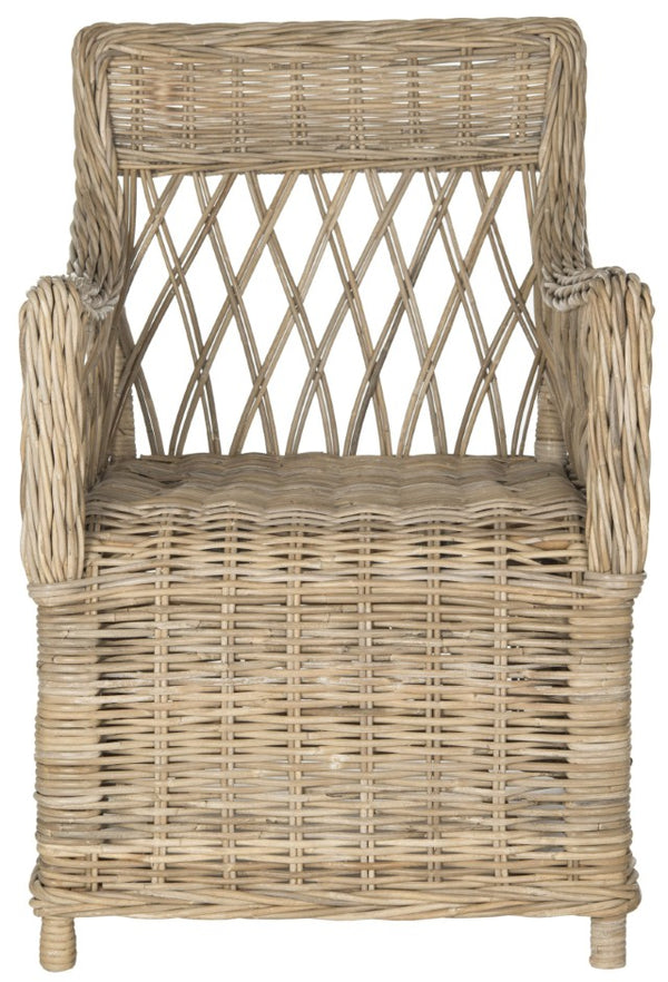 Safavieh Hinaku Rattan Arm Chair - Timeless Elegance For Living Rooms, Sunrooms, And Cozy Outdoor Spaces FOX1603A