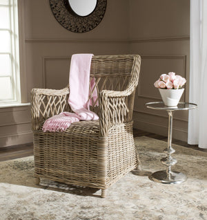 Safavieh Hinaku Rattan Arm Chair - Timeless Elegance For Living Rooms, Sunrooms, And Cozy Outdoor Spaces FOX1603A