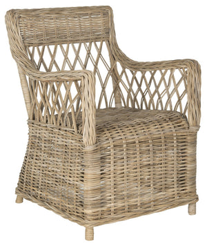 Safavieh Hinaku Rattan Arm Chair - Timeless Elegance For Living Rooms, Sunrooms, And Cozy Outdoor Spaces FOX1603A