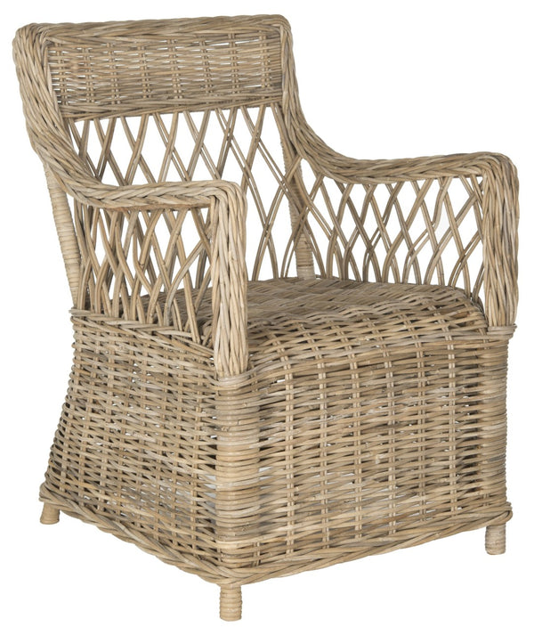 Safavieh Hinaku Rattan Arm Chair - Timeless Elegance For Living Rooms, Sunrooms, And Cozy Outdoor Spaces FOX1603A
