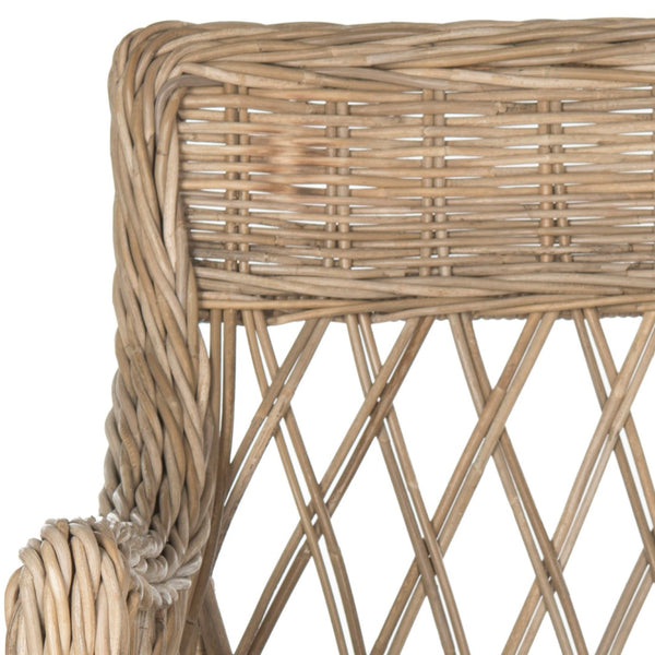 Safavieh Hinaku Rattan Arm Chair - Timeless Elegance For Living Rooms, Sunrooms, And Cozy Outdoor Spaces FOX1603A