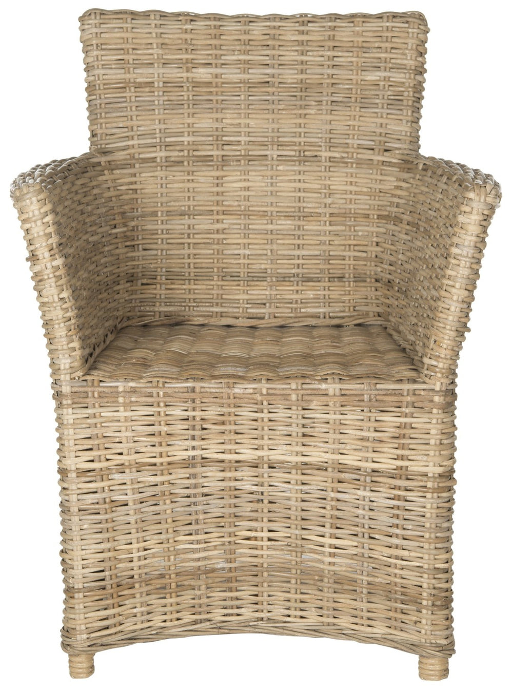 Safavieh Natuna Rattan Arm Chair - Coastal-Inspired Design, Hand-Woven Rattan For Living Room & Dining Spaces FOX1605A