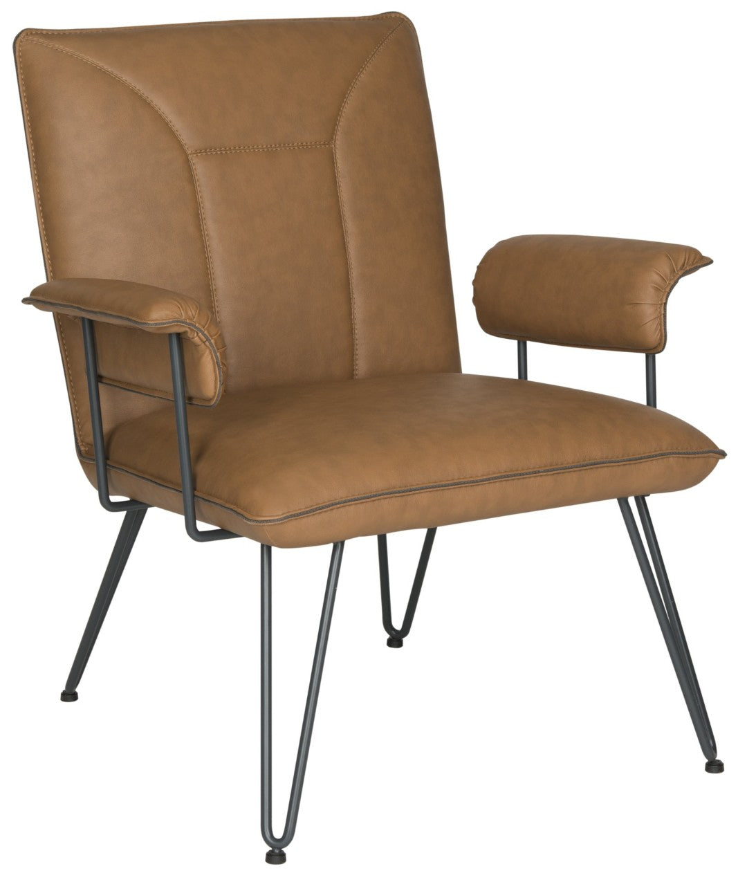 Safavieh Johannes Mid-Century Modern Leather Armchair