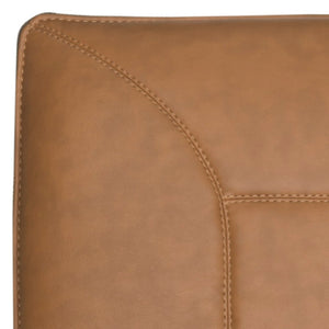 Safavieh Johannes 17.3" Mid-Century Modern Leather Armchair – Stylish, Durable, And Perfect For Any Space Camel FOX1700C