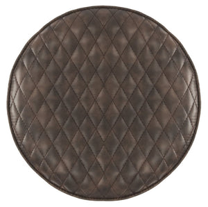 Safavieh Brinley 30"H Mid-Century Modern Stool - Vintage-Inspired Mustard Upholstery For Stylish Spaces Dark Brown /Silver FOX1704B