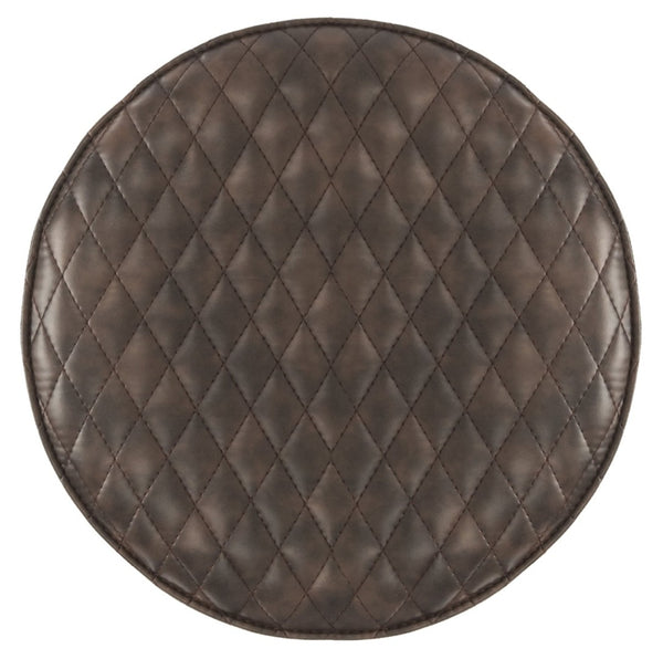Safavieh Brinley 30"H Mid-Century Modern Stool - Vintage-Inspired Mustard Upholstery For Stylish Spaces Dark Brown /Silver FOX1704B
