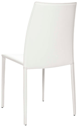 Safavieh KORBIN Side Chairs - Modern Industrial Dining Seating from the Fox Collection for Stylish Comfort White FOX2000A-SET2