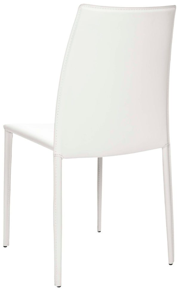 Safavieh KORBIN Side Chairs - Modern Industrial Dining Seating from the Fox Collection for Stylish Comfort White FOX2000A-SET2