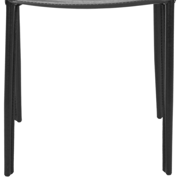 Safavieh KORBIN Side Chairs - Modern Industrial Dining Seating from the Fox Collection for Stylish Comfort Black FOX2000B-SET2