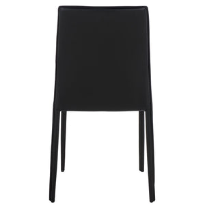 Safavieh KORBIN Side Chairs - Modern Industrial Dining Seating from the Fox Collection for Stylish Comfort Black FOX2000B-SET2