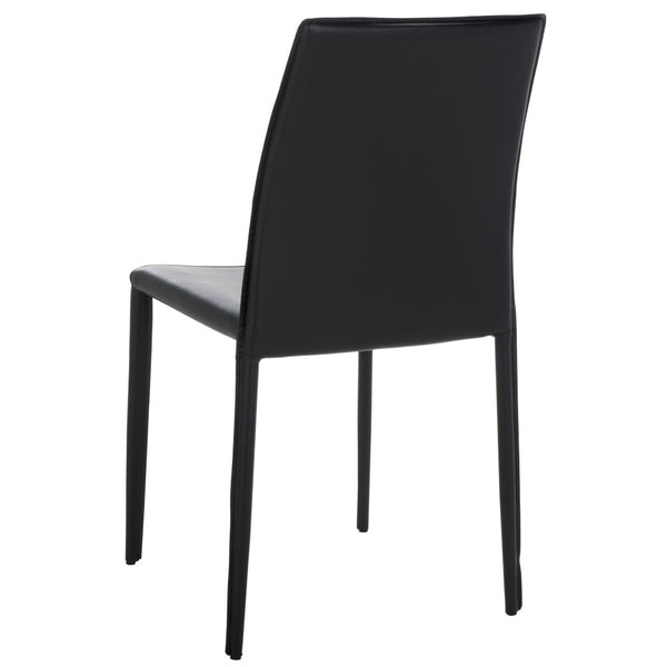 Safavieh KORBIN Side Chairs - Modern Industrial Dining Seating from the Fox Collection for Stylish Comfort Black FOX2000B-SET2