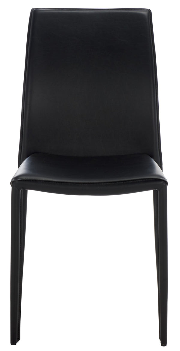 Safavieh KORBIN Side Chairs - Modern Industrial Dining Seating from the Fox Collection for Stylish Comfort Black FOX2000B-SET2