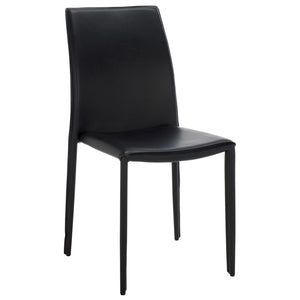 Safavieh KORBIN Side Chairs - Modern Industrial Dining Seating from the Fox Collection for Stylish Comfort Black FOX2000B-SET2